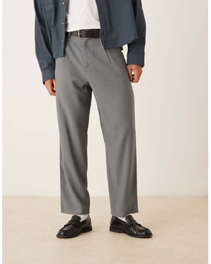 ASOS DESIGN lösa skaterbyxor i grått