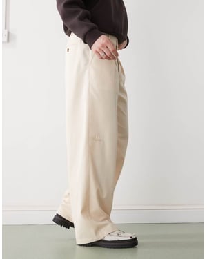 Prohibited soho pleated vintage pants in cream