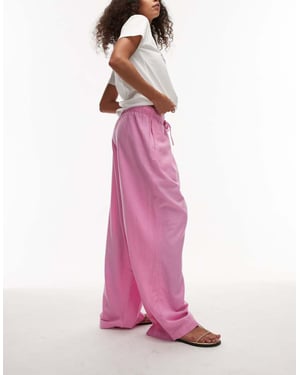 Topshop linneballongbyxa i rosa