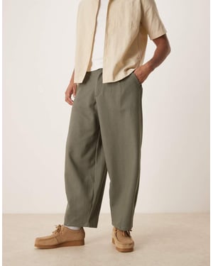 ASOS DESIGN byxor med tunnellår i khaki
