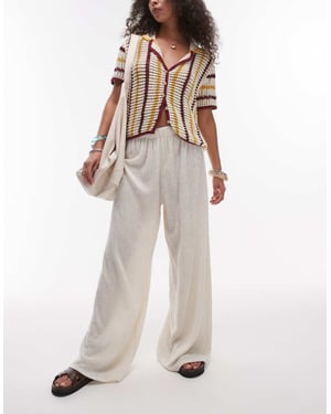 Topshop strukturerade vida byxor i sten