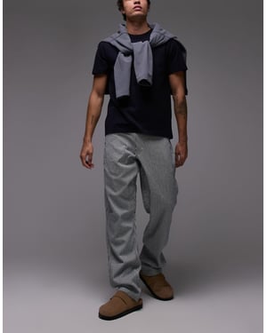 Dickies garyville regular fit hickory stipe trousers in blue