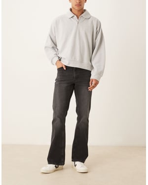 ASOS DESIGN vintage flare jeans i tvättad svart