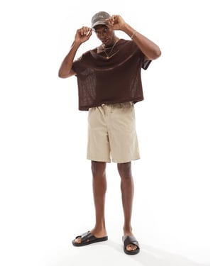 Jack & Jones lösa passform chinoshorts i beige