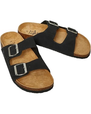 Penguin Port 2 Dames Zwarte Sandalen