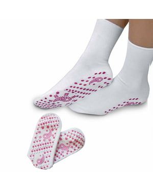 Envie Tourmaline Magnetic Health Socks White Wellness Therapy Comfort Pair Care