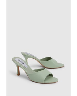 Abbie Faux Patent Leather Medium Stiletto Heeled Mules
