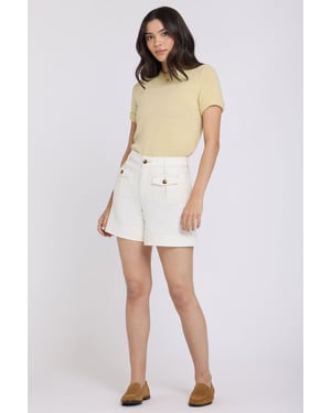Berkyn Relaxed Denim Korte Broek Met Hoge Taille