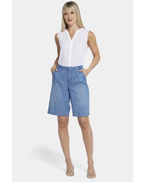 Ontspannen Denim Bermuda Shorts Met Hoge Taille