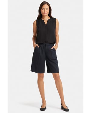 Ontspannen Denim Bermuda Shorts Met Hoge Taille