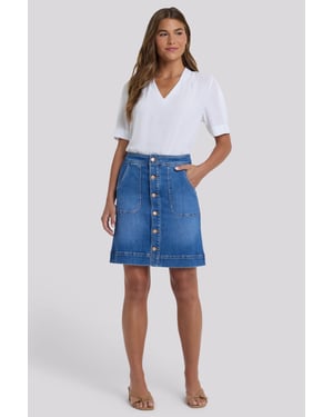 Hoge Taille A-Lijn Utility Denimrok