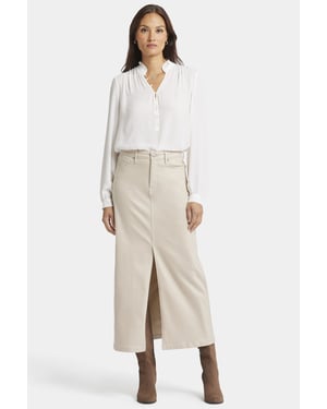 Hoge Taille Lange Rok Met Centraal Voor Sleuf