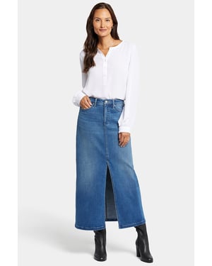 Hoge Taille Lange Rok Met Midden Voor Splitsing