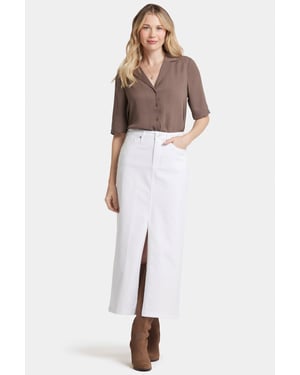 Hoge Taille Lange Rok Met Centrumsplit