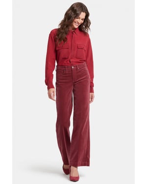 Teresa Wijde Pantalon Rood Corduroy