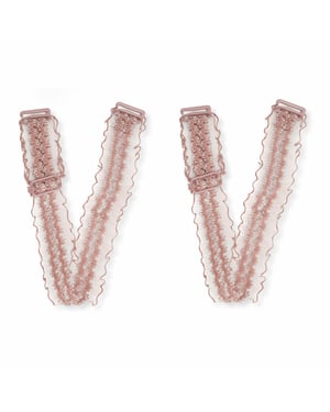 Flo Women's Adjustable Lace Bra Straps & Backless Bra Extension Accessories, pink