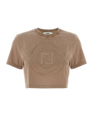 Fendi Bruine Katoenen T-Shirt