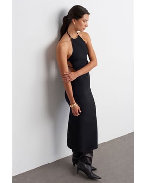Halternekk Bodycon Midi-jurk
