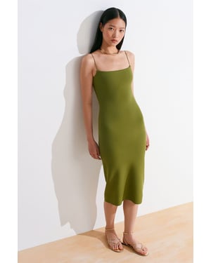 Mouwloos Bodycon Midi-jurk met Uitsnijdetails