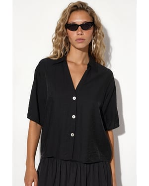 Dames Cropped Relaxed Shirt