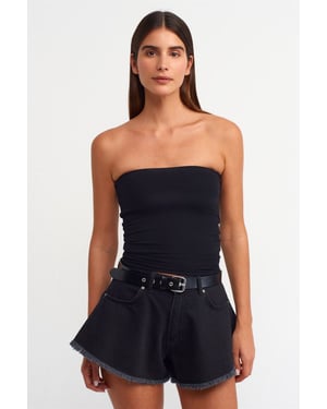 Strapless Bodycon Bandeau Blouse