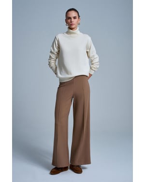 Vrouwen Wijde-Pijpen Gebreide Broek
