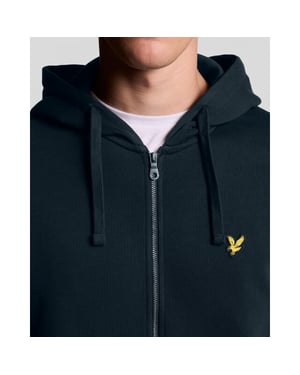 Lyle and Scott Ml420v zip through hoodie dark navy z271 sweater