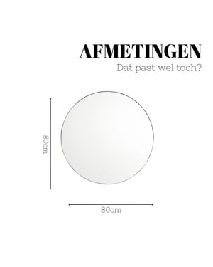 House Vitamin Mirror- round wall mirror Ø80 cm – taupe metal frame