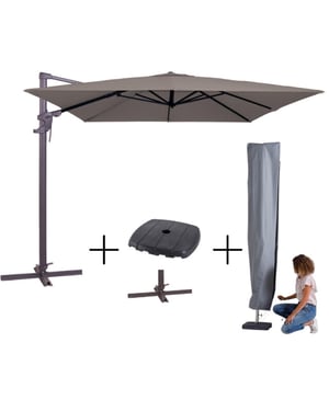 Madison Mega combi deal! parasol monaco flex iii + voet + hoes
