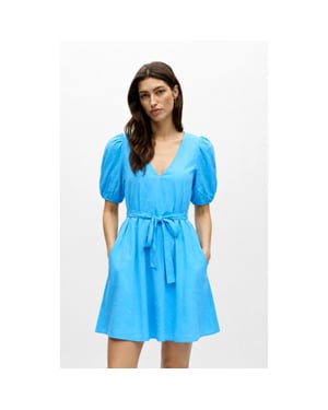 Object Objhelia s/s re v-neck short dress