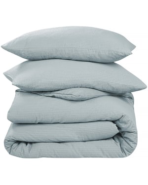 DoubleDry Dekbedovertrek seersucker 100% katoen lits jumeaux 240x200/220 cm
