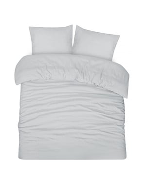 DoubleDry Dekbedovertrek seersucker 100% katoen lits jumeaux 240x200/220 cm