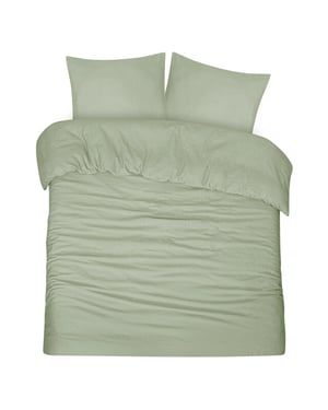 DoubleDry Dekbedovertrek seersucker 100% katoen lits jumeaux 240x200/220 cm