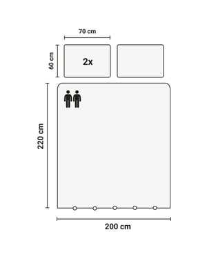 DoubleDry Dekbedovertrek seersucker 100% katoen tweepersoons 200x200/220 cm