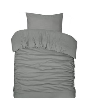DoubleDry Dekbedovertrek seersucker 100% katoen eenpersoons 140x200/220 cm +