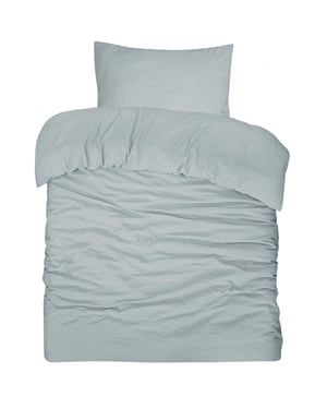 DoubleDry Dekbedovertrek seersucker 100% katoen eenpersoons 140x200/220 cm +