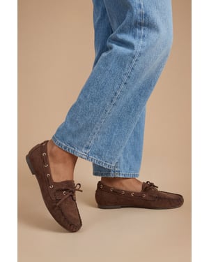 Lori Faux Suede Boat Shoes