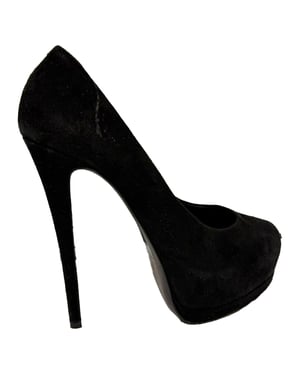 Giuseppe Zanotti Round-Toe Platform Pumps in Black Suede