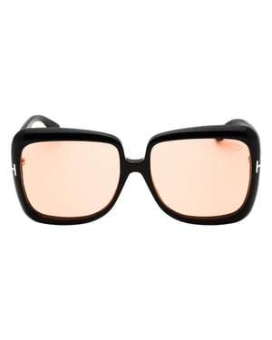 Tom Ford Lorelai Shiny Black Sunglasses