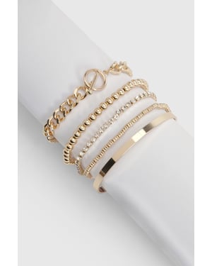 Gold Stacking Bracelets 5 Pack