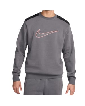 Nike Stor Swoosh-logotyp Grå Tröja