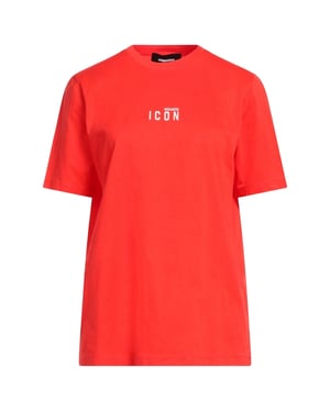 Dsquared2 Icon Liten Bröstlogotyp Röd T-shirt