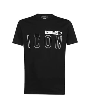 Dsquared2 Icon Outline Logo Svart T-shirt