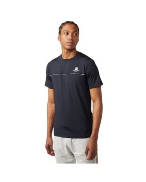 Aquascutum Active Stretch Piping Marinblå T-shirt