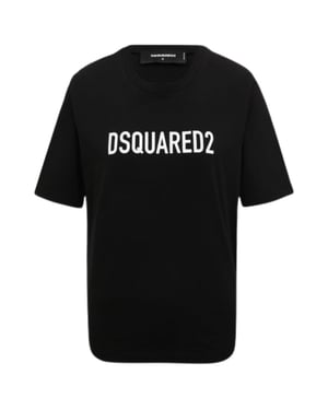 Dsquared2 Bold Logo Print Black T-shirt