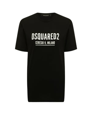 Dsquared2 Ceresio 9 Milano Logo Zwart T-shirt