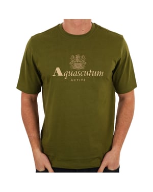 Aquascutum Active Big Logo T-shirt Armégrön