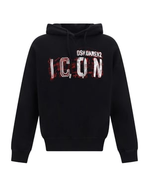 Dsquared2 Icon Scribble Logo Cool Fit Black Hoodie