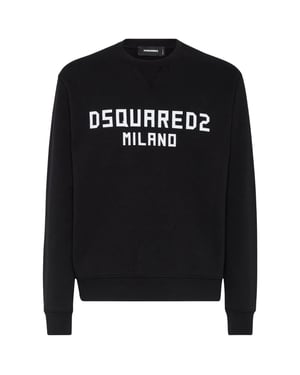 Dsquared2 Cool Fit Milano Rund Hals Svart Tröja