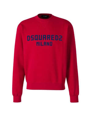 Dsquared2 Cool Fit Milano Trui Met Ronde Hals, Rood
